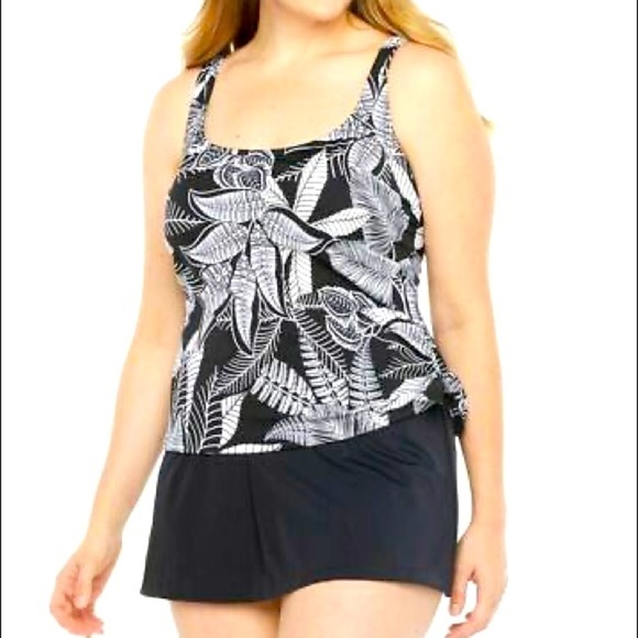 Azul by Maxine of Hollywood swimsuit tropical - Picture 1 of 8